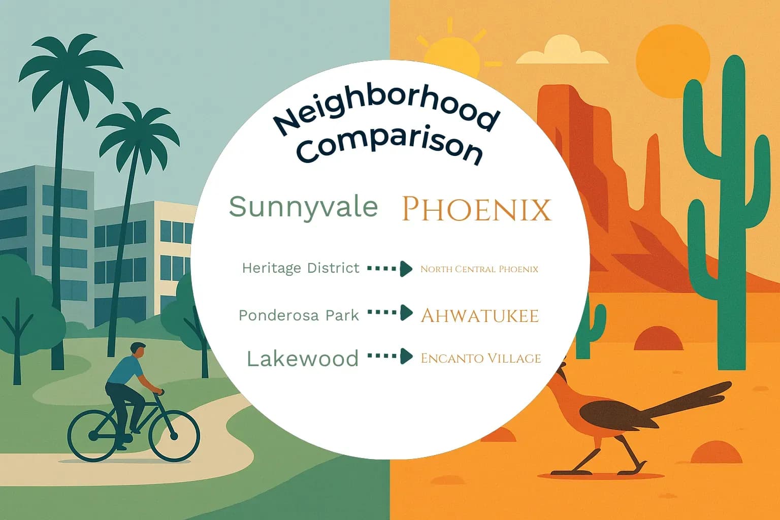 Sunnyvale vs Phoenix Neighborhood Comparison