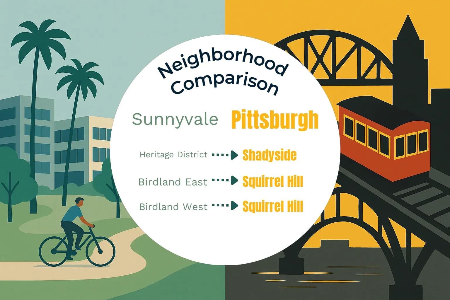 Sunnyvale vs Pittsburgh Neighborhood Comparison