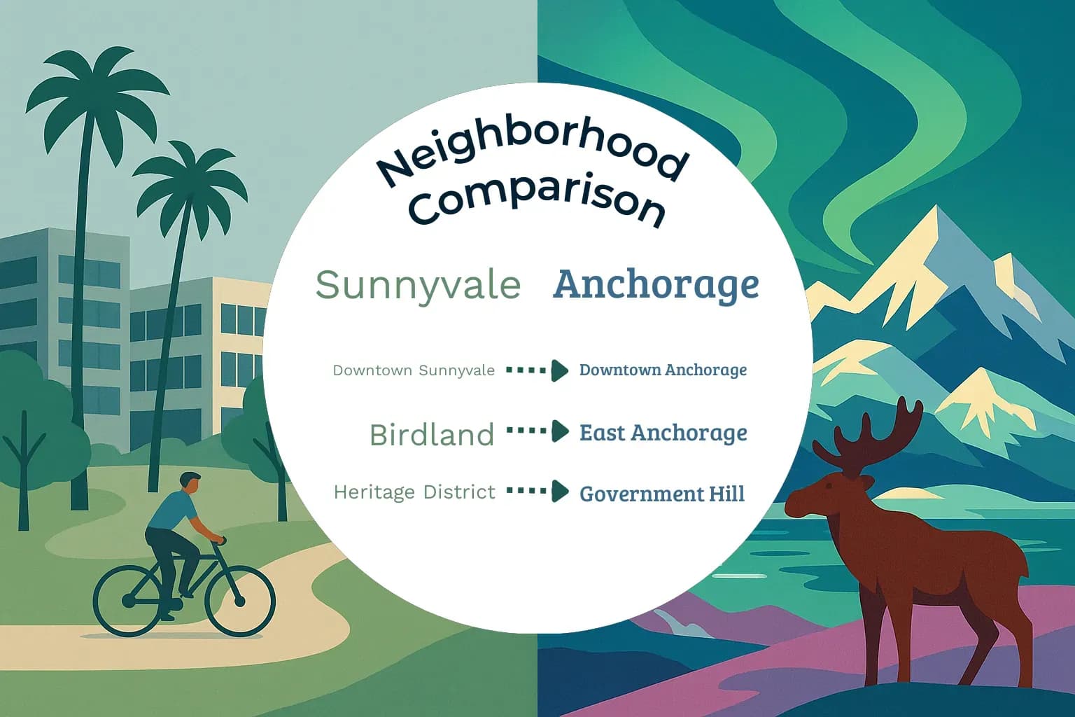 Sunnyvale vs Anchorage Neighborhood Comparison