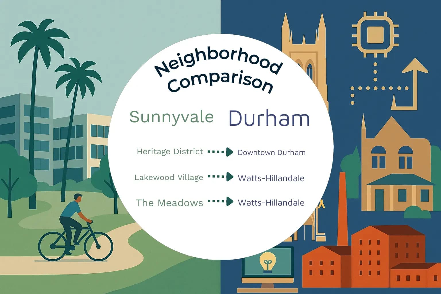 Sunnyvale vs Durham Neighborhood Comparison