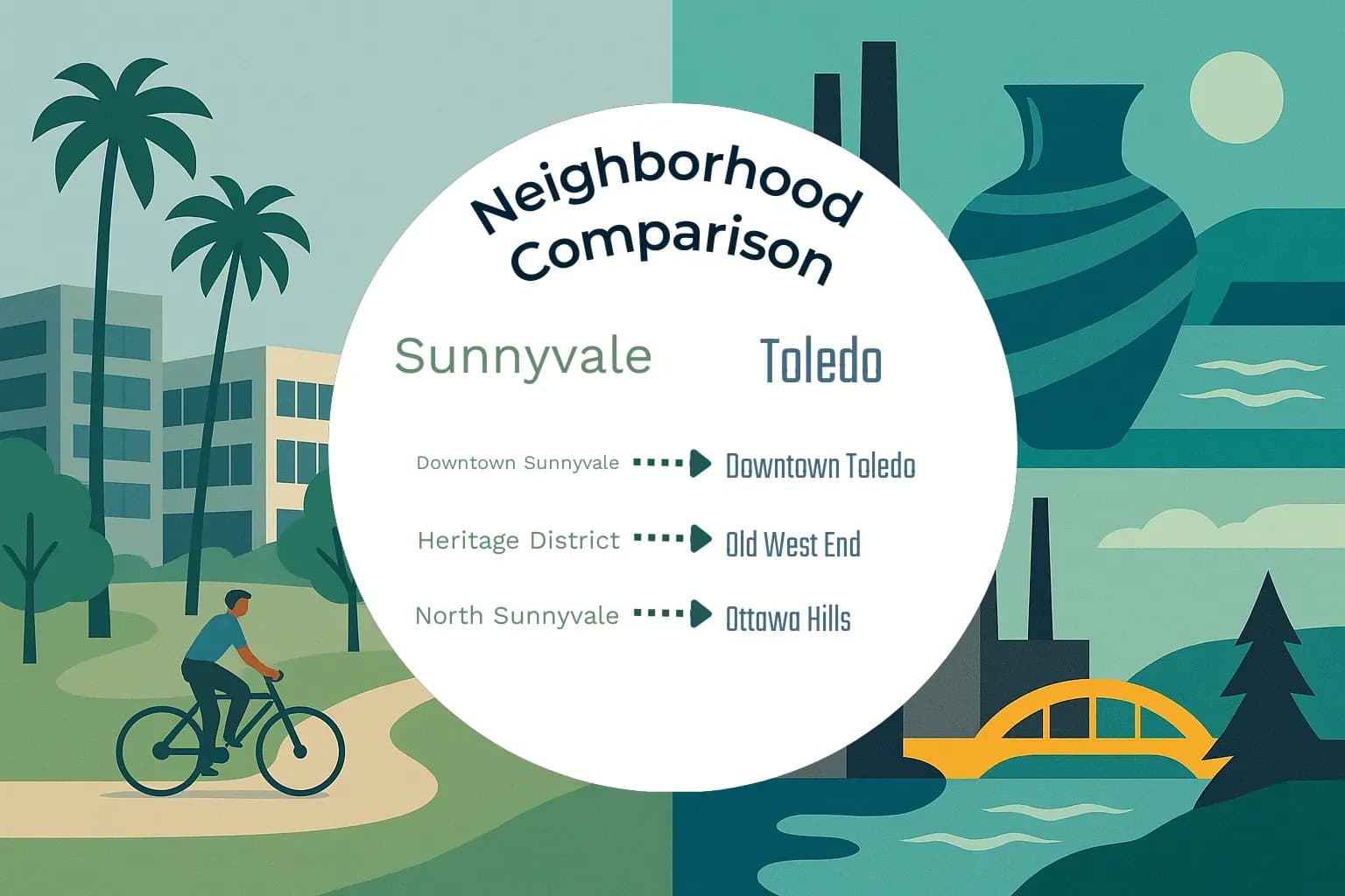 Sunnyvale vs Toledo Neighborhood Comparison