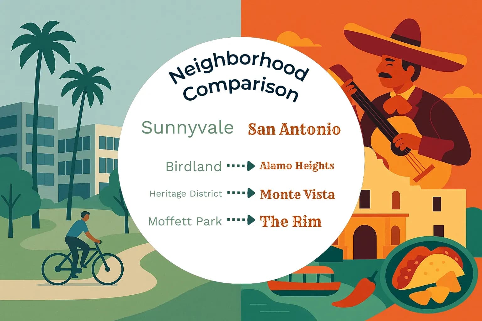 Sunnyvale vs San Antonio Neighborhood Comparison