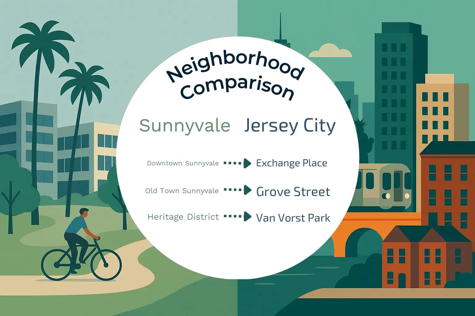 Sunnyvale vs Jersey City Neighborhood Comparison
