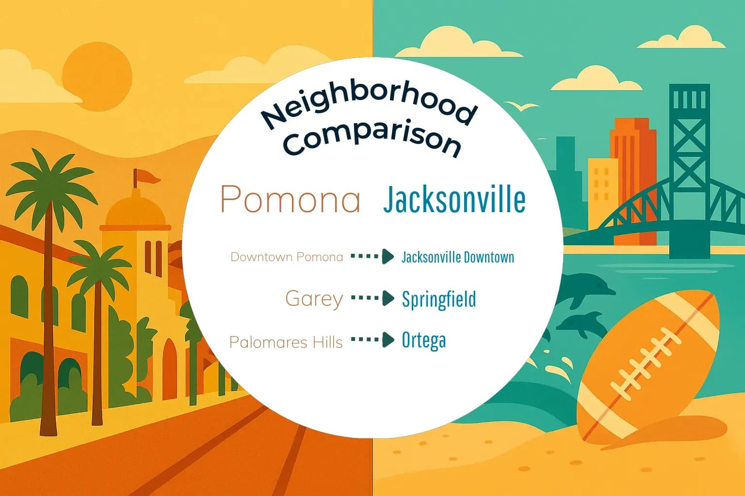 Pomona vs Jacksonville Neighborhood Comparison