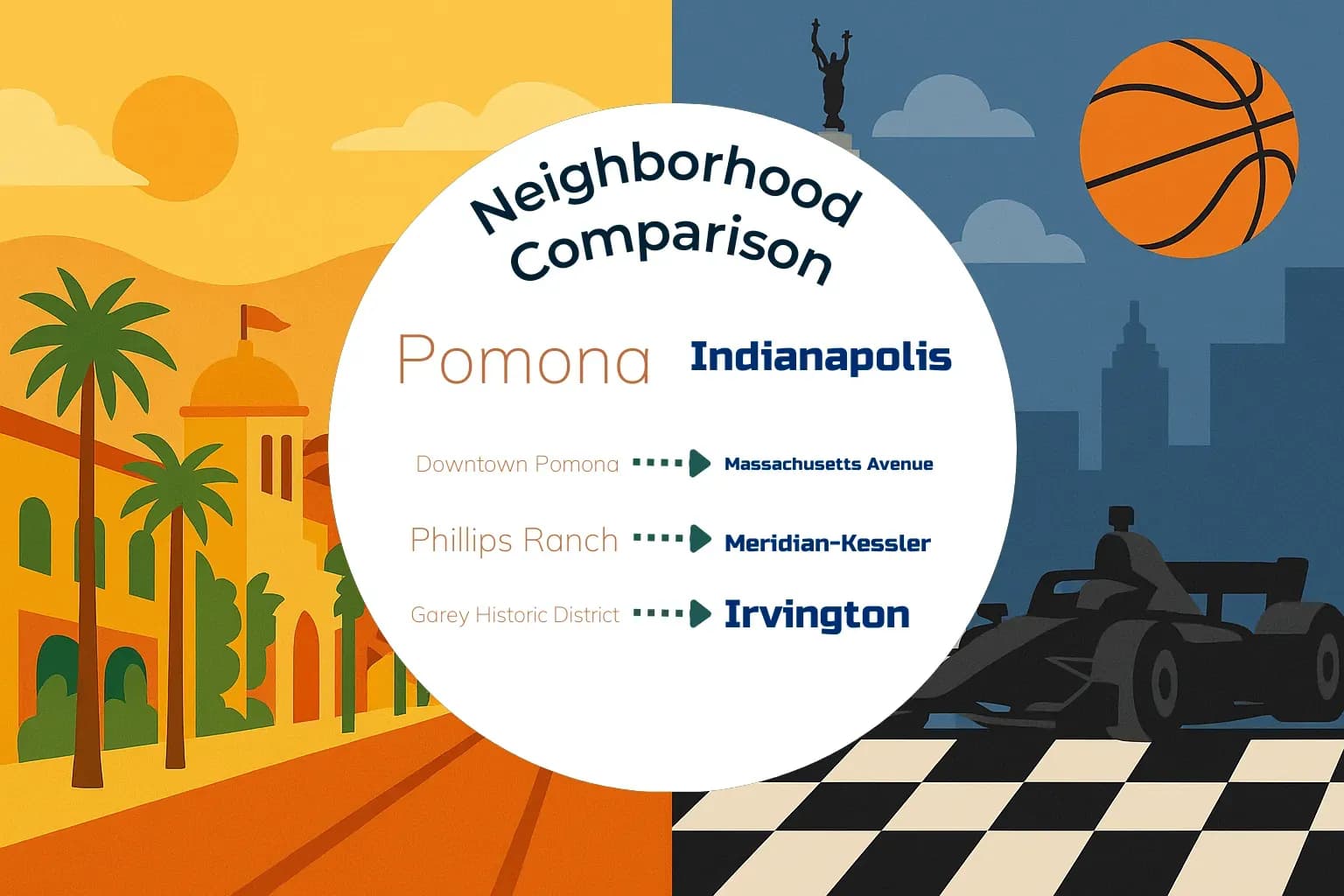 Pomona vs Indianapolis Neighborhood Comparison