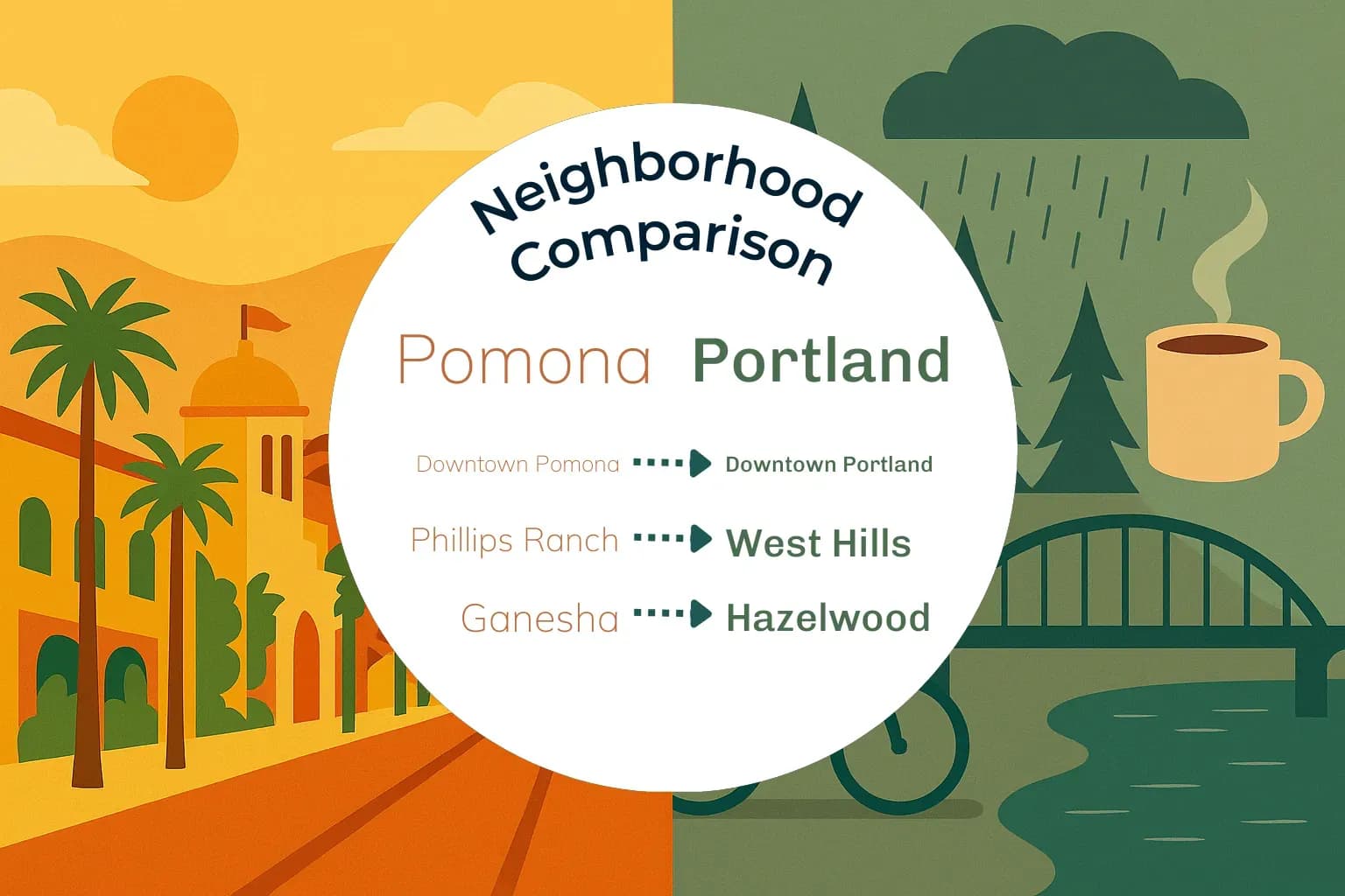 Pomona vs Portland Neighborhood Comparison