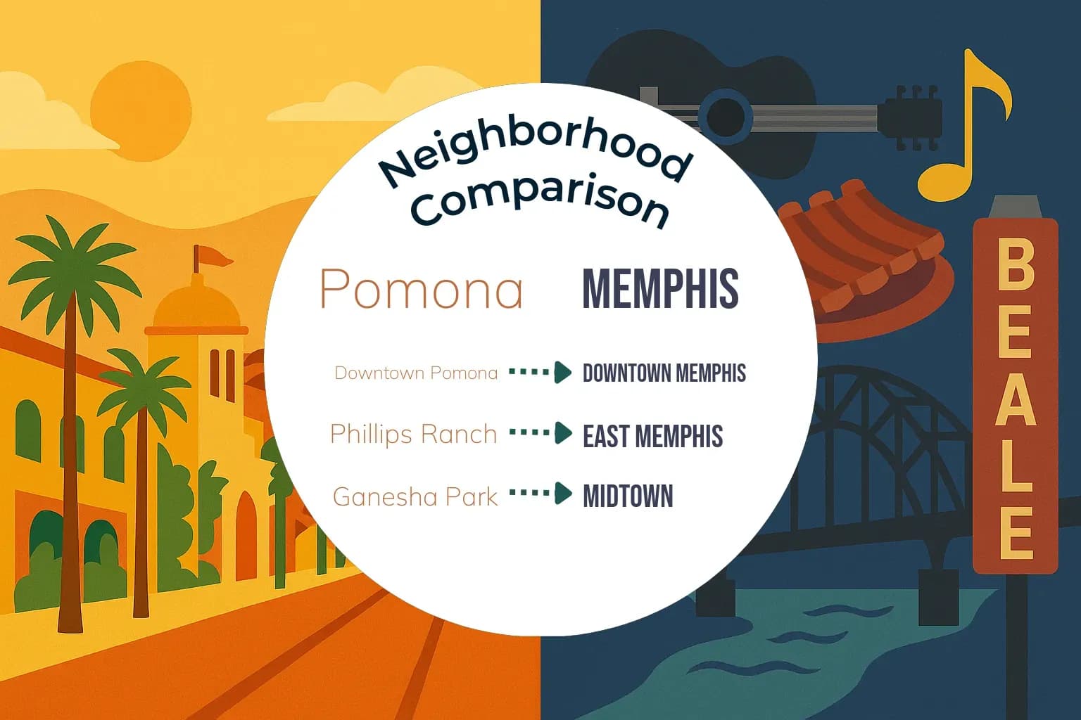 Pomona vs Memphis Neighborhood Comparison