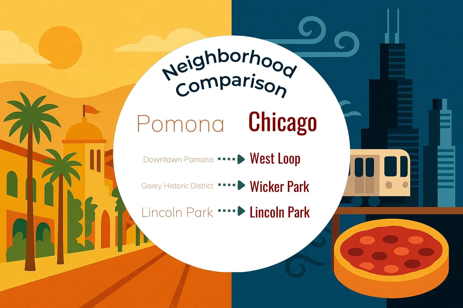 Pomona vs Chicago Neighborhood Comparison