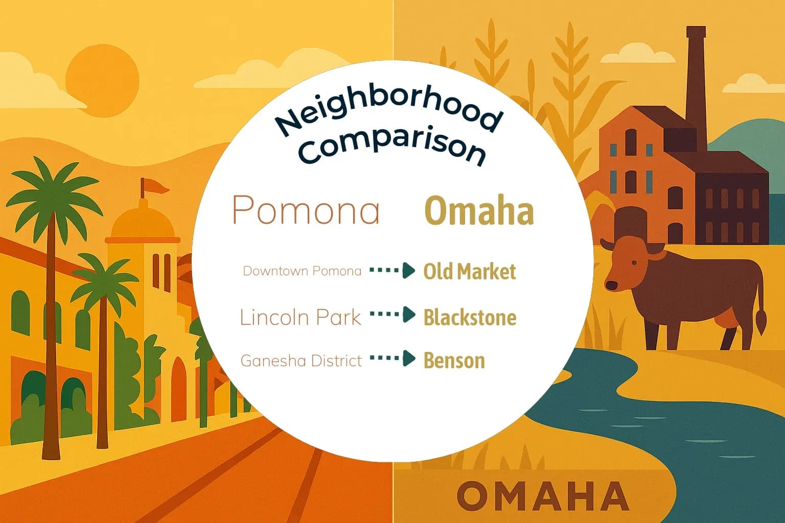 Pomona vs Omaha Neighborhood Comparison