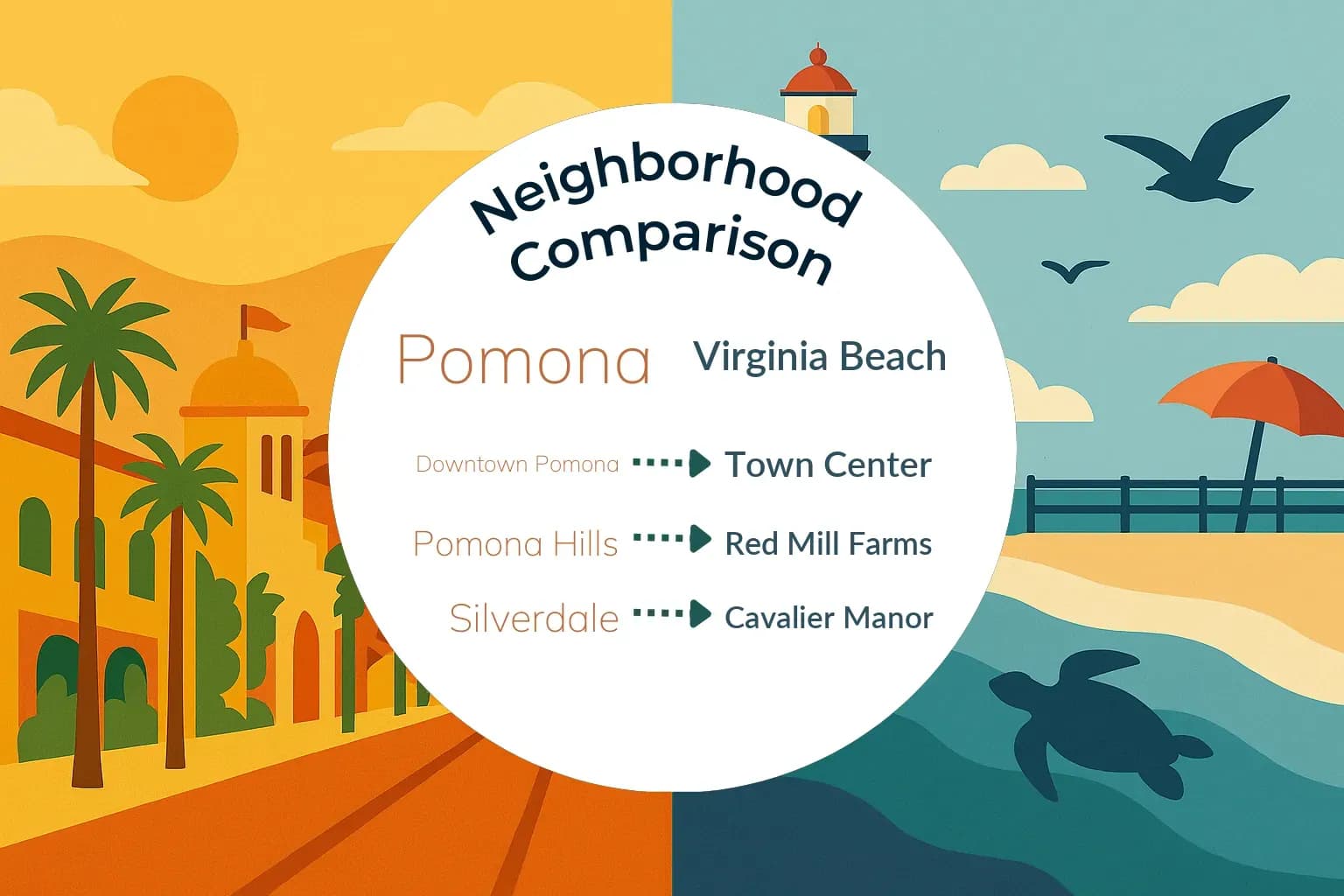 Pomona vs Virginia Beach Neighborhood Comparison
