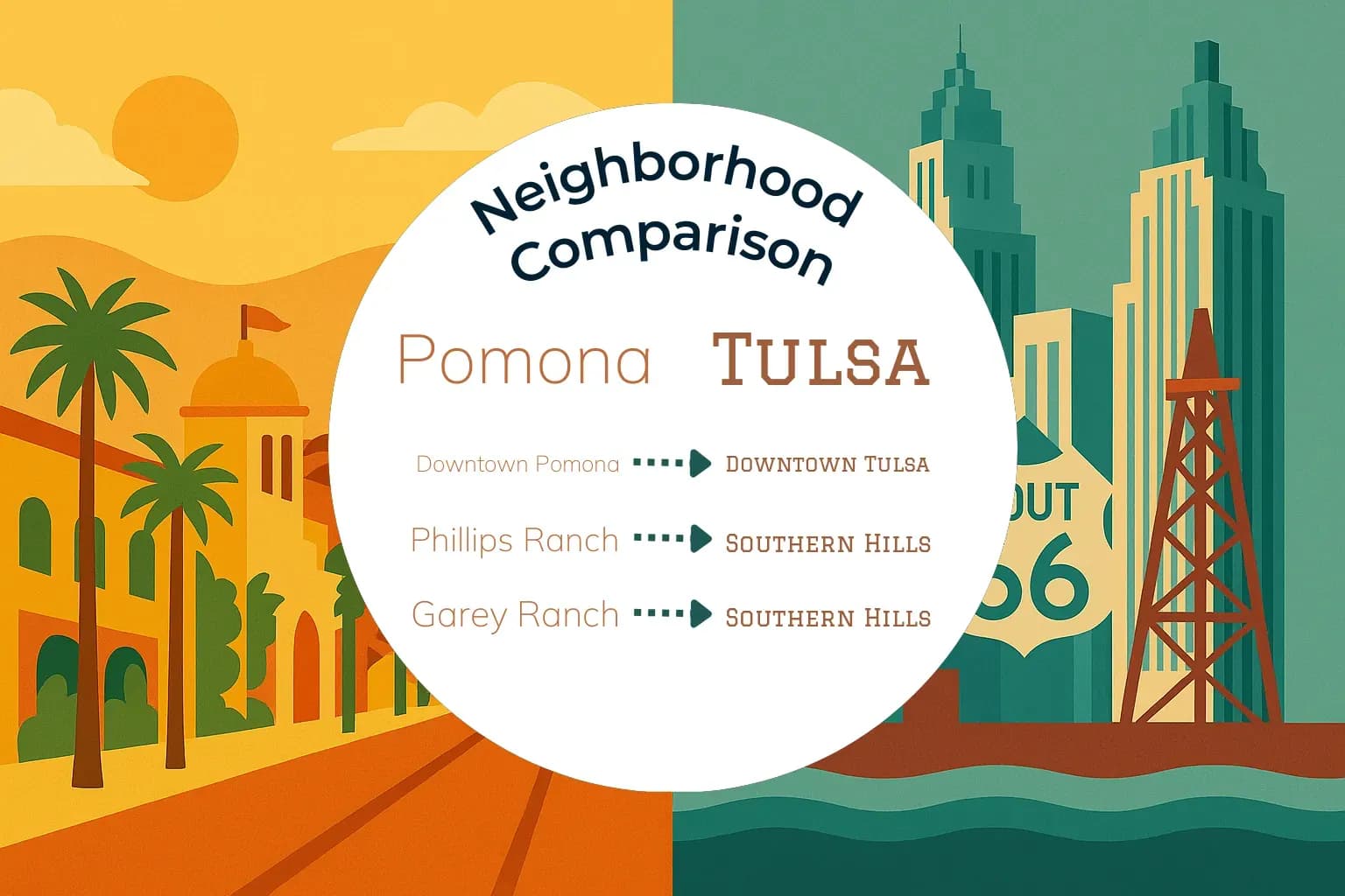 Pomona vs Tulsa Neighborhood Comparison