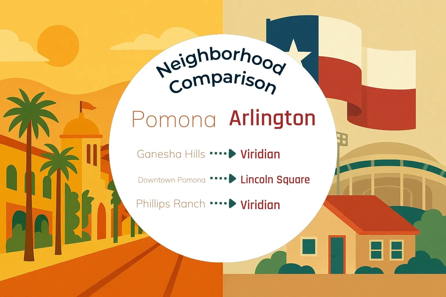 Pomona vs Arlington Neighborhood Comparison