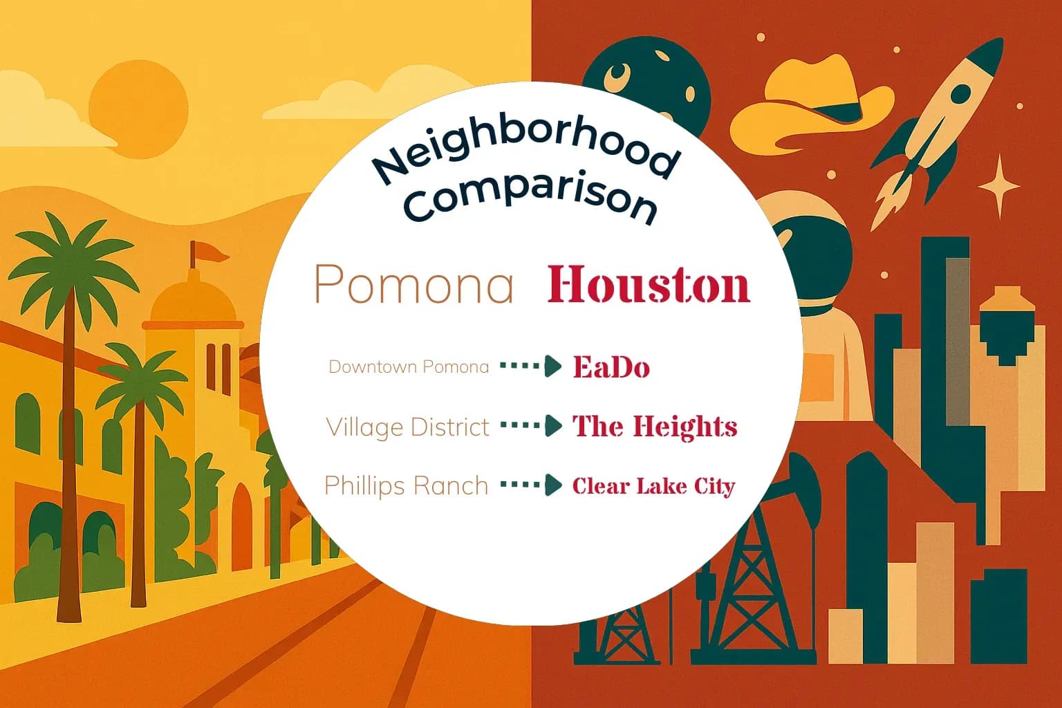 Pomona vs Houston Neighborhood Comparison