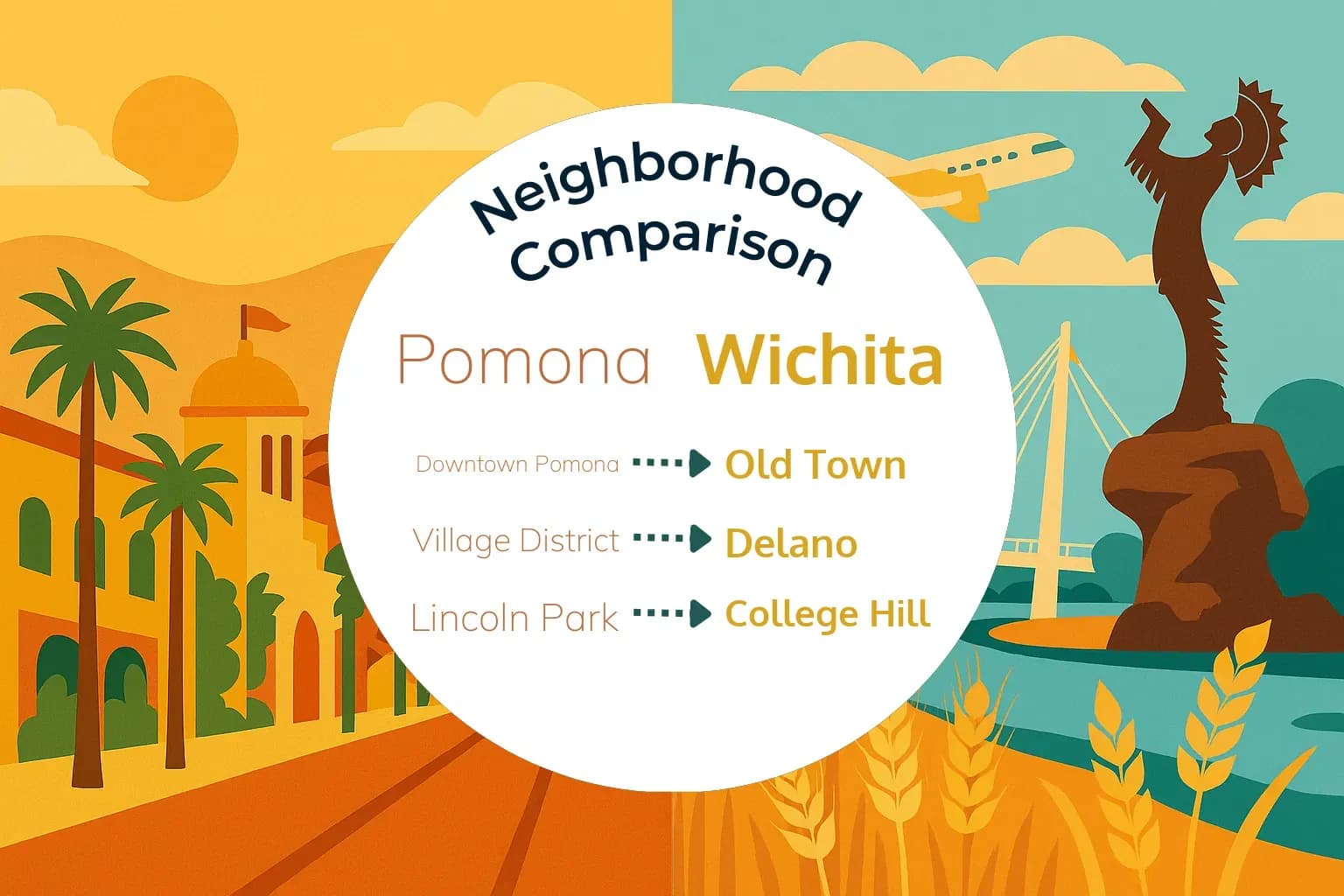 Pomona vs Wichita Neighborhood Comparison