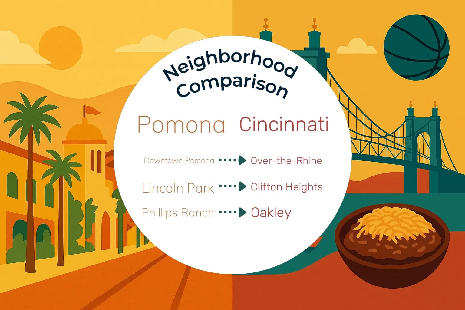 Pomona vs Cincinnati Neighborhood Comparison