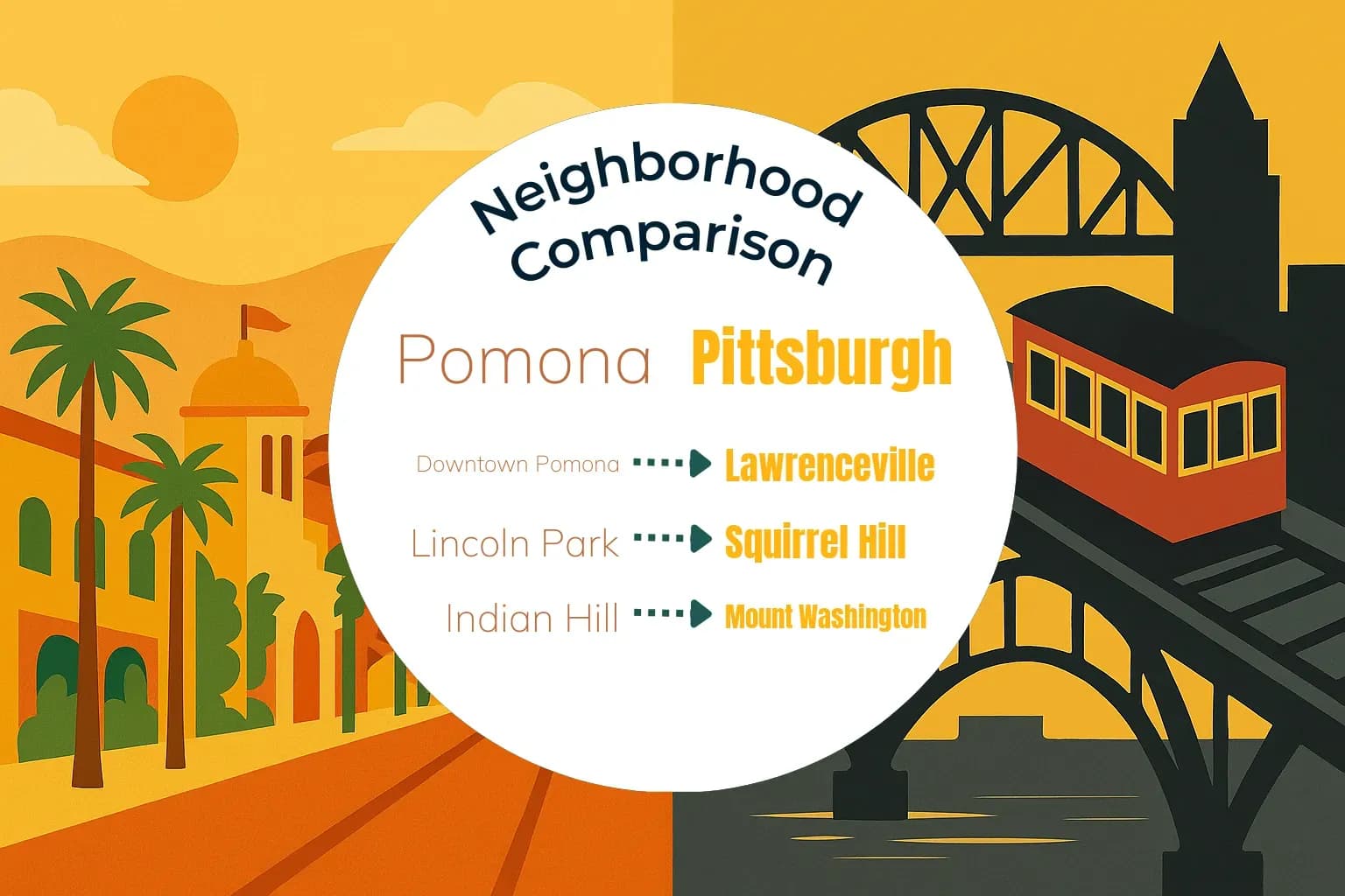 Pomona vs Pittsburgh Neighborhood Comparison