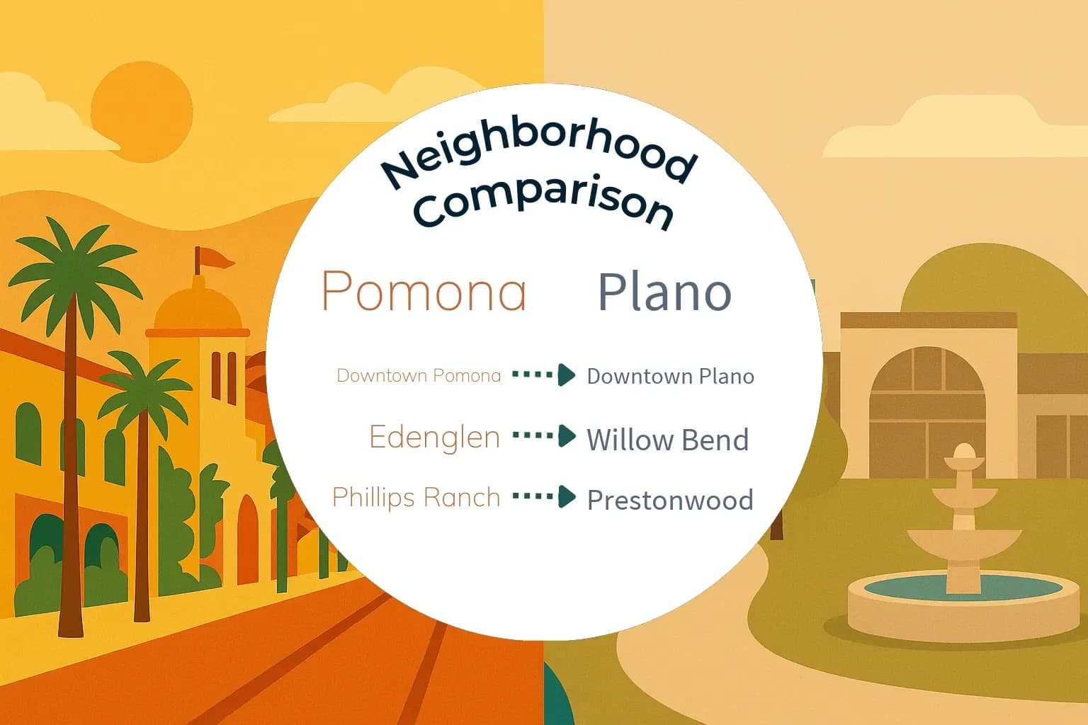 Pomona vs Plano Neighborhood Comparison