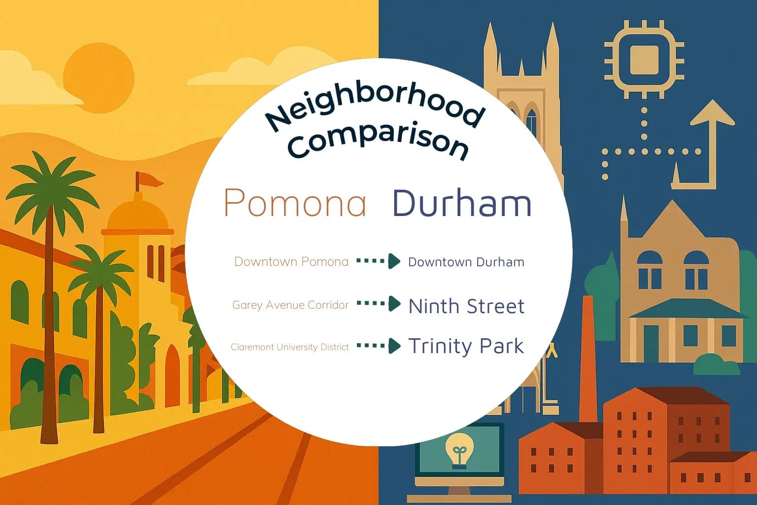 Pomona vs Durham Neighborhood Comparison