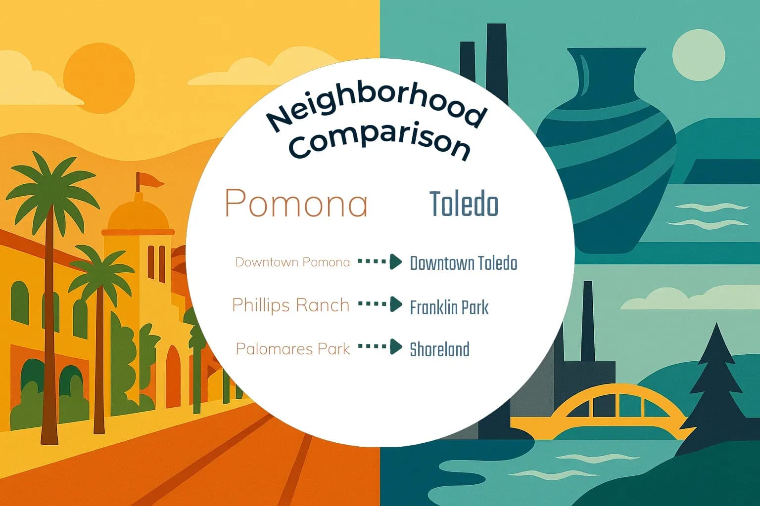 Pomona vs Toledo Neighborhood Comparison