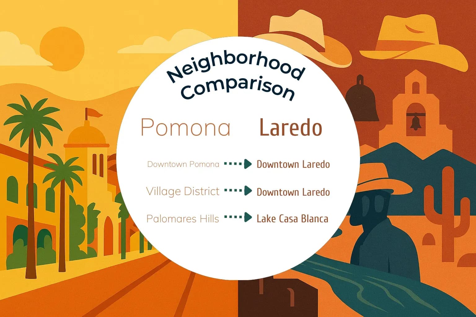 Pomona vs Laredo Neighborhood Comparison