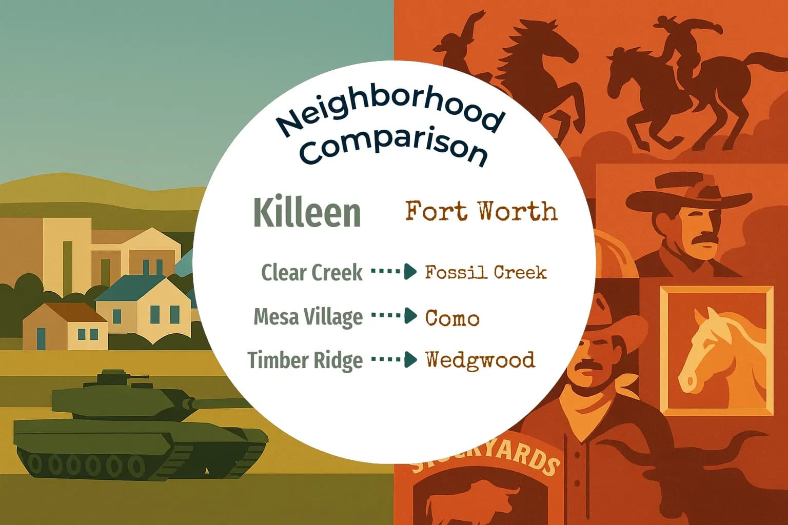 Killeen vs Fort Worth Neighborhood Comparison