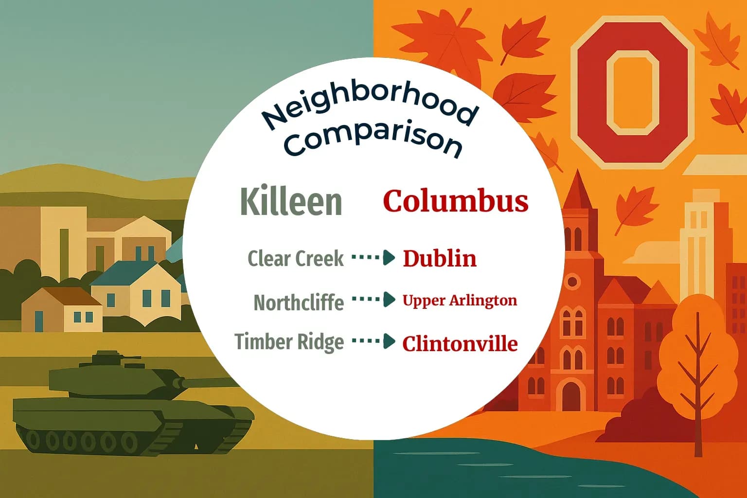 Killeen vs Columbus Neighborhood Comparison