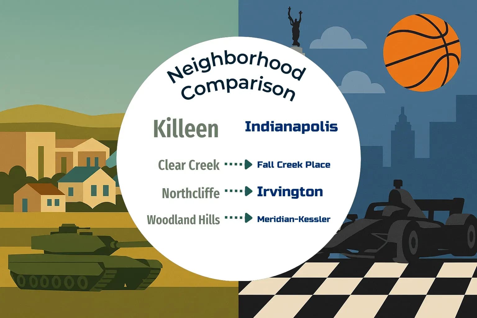 Killeen vs Indianapolis Neighborhood Comparison