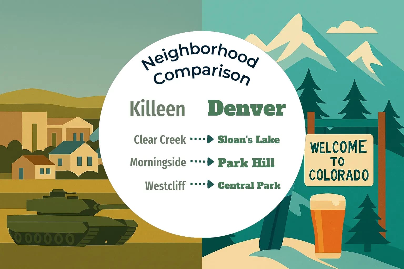Killeen vs Denver Neighborhood Comparison
