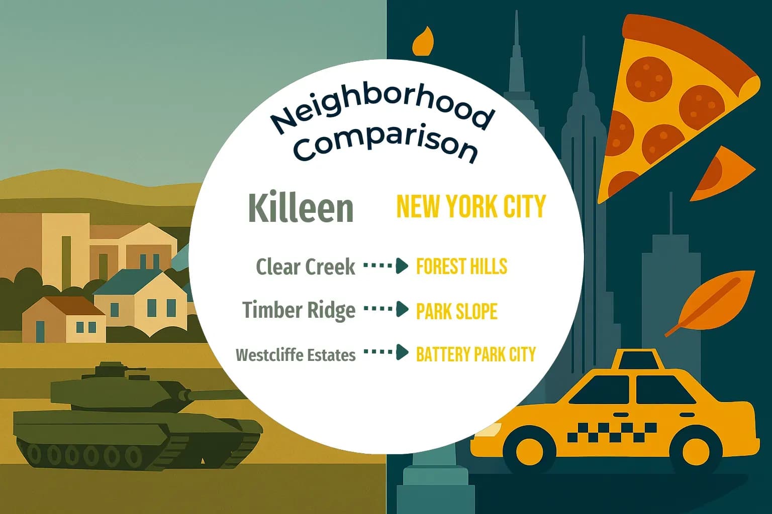 Killeen vs New York City Neighborhood Comparison