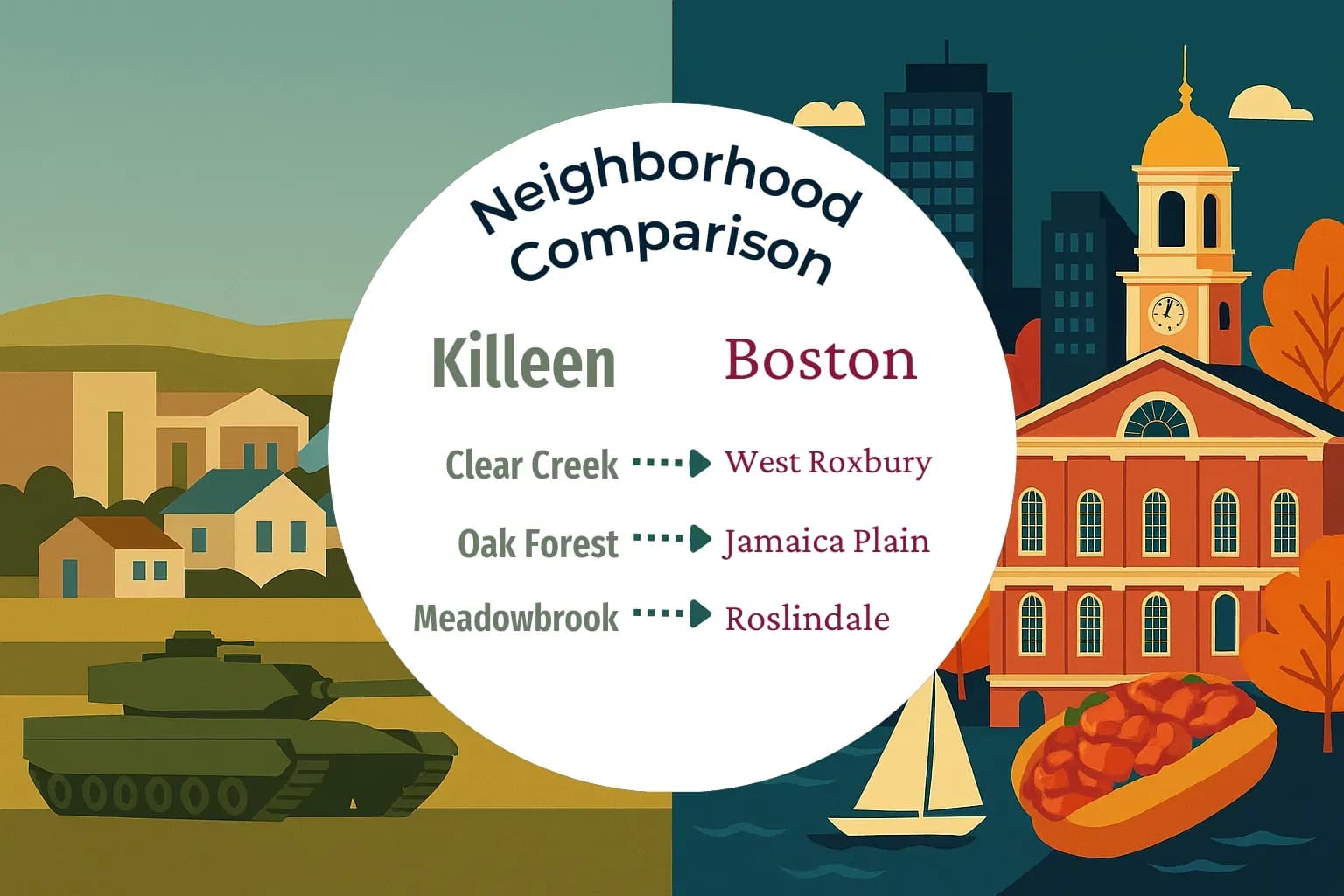 Killeen vs Boston Neighborhood Comparison