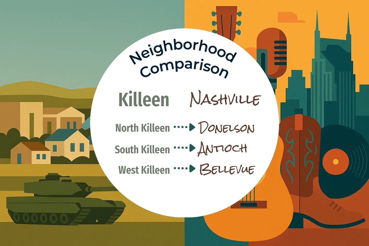 Killeen vs Nashville Neighborhood Comparison