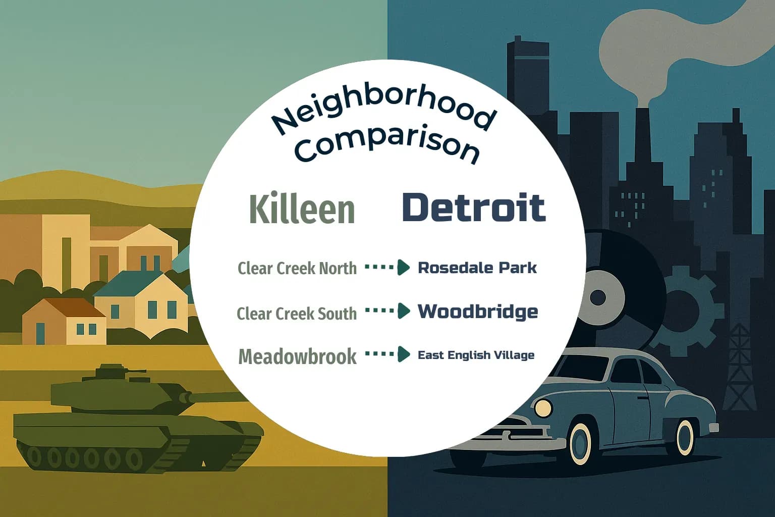 Killeen vs Detroit Neighborhood Comparison