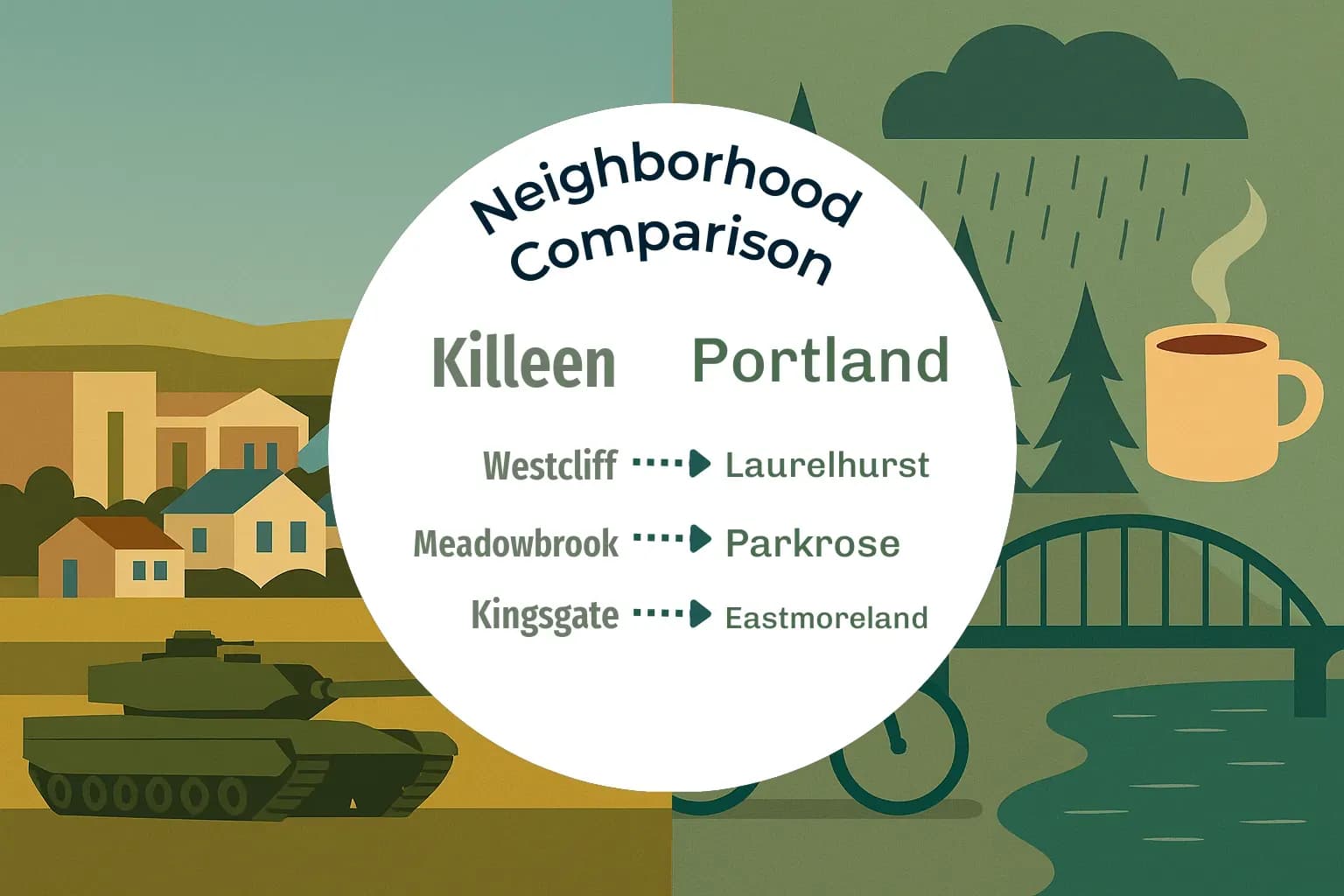 Killeen vs Portland Neighborhood Comparison