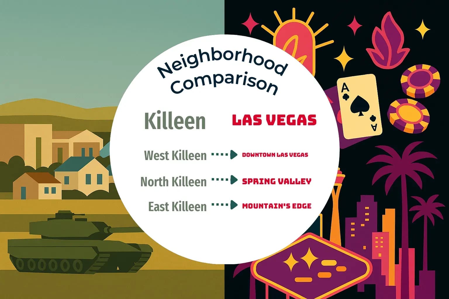 Killeen vs Las Vegas Neighborhood Comparison