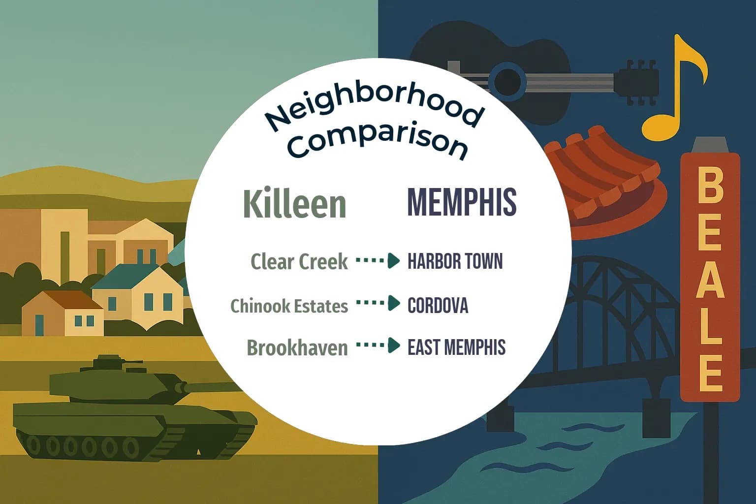 Killeen vs Memphis Neighborhood Comparison