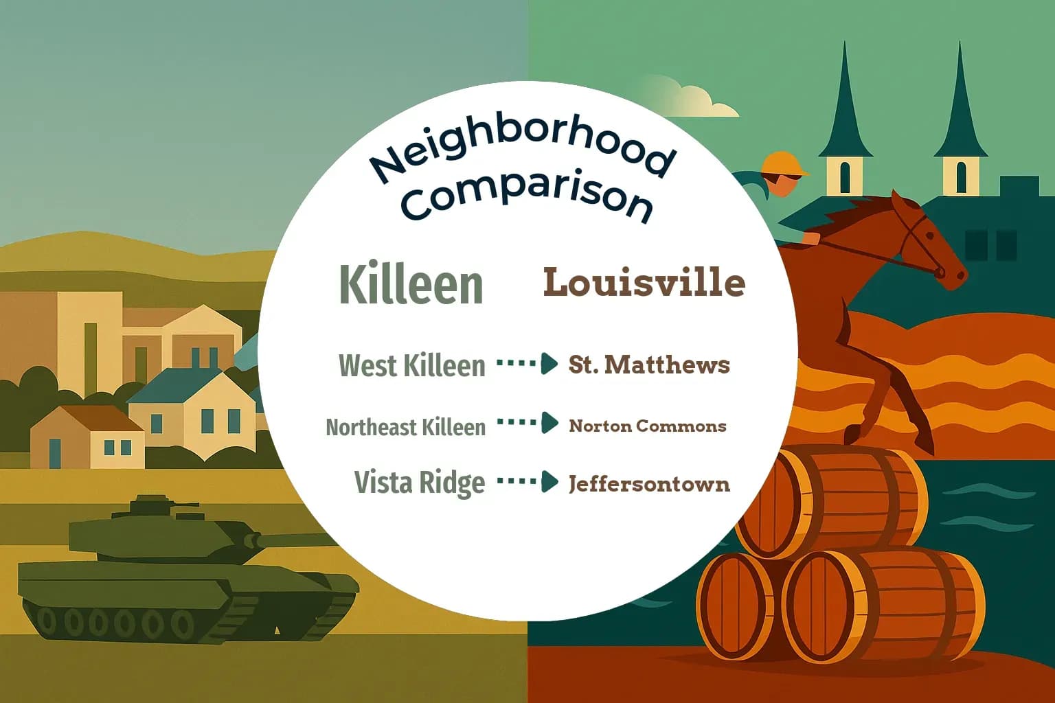 Killeen vs Louisville Neighborhood Comparison