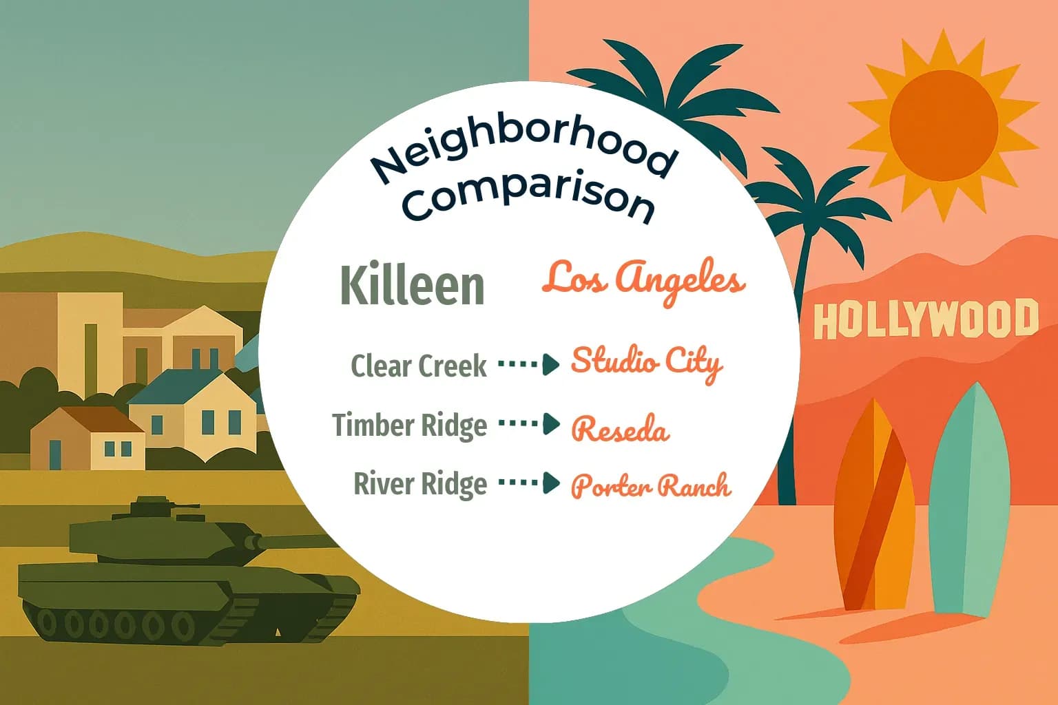 Killeen vs Los Angeles Neighborhood Comparison