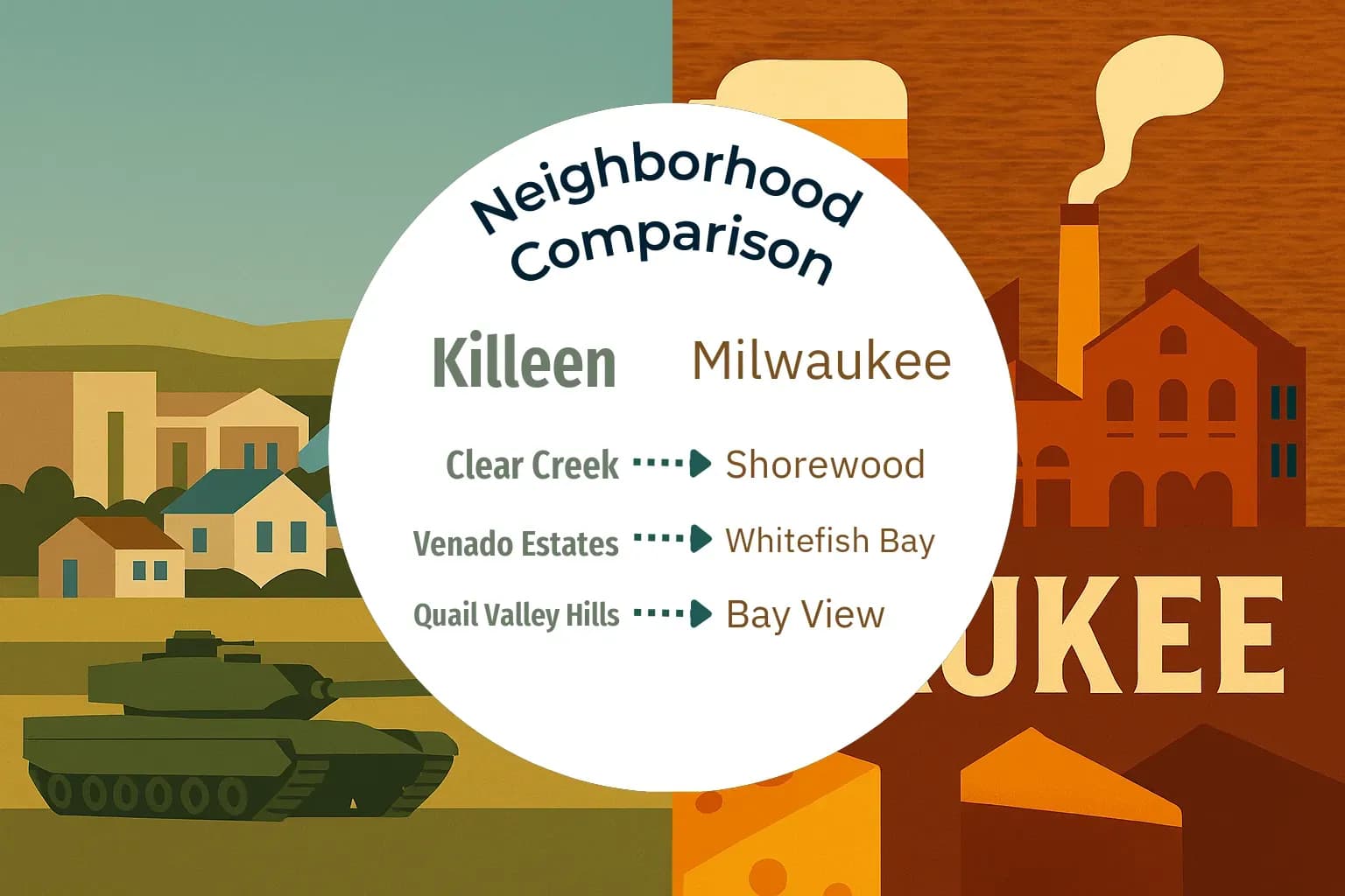 Killeen vs Milwaukee Neighborhood Comparison