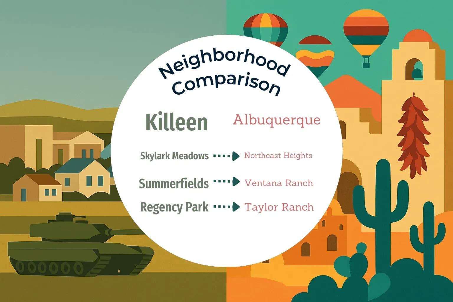Killeen vs Albuquerque Neighborhood Comparison