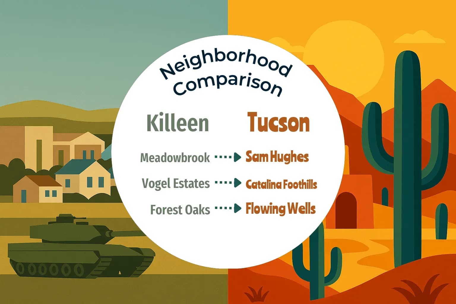Killeen vs Tucson Neighborhood Comparison