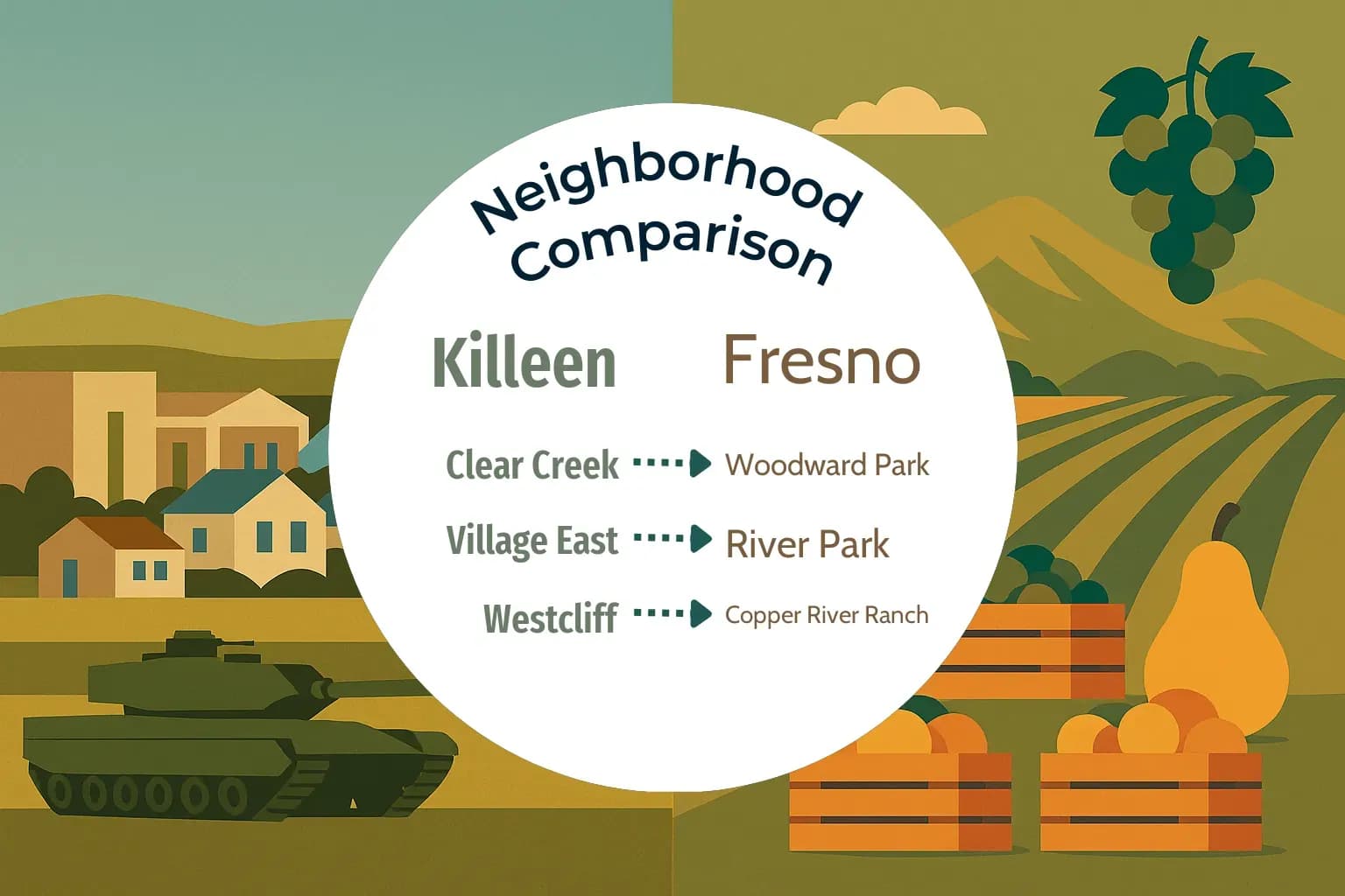 Killeen vs Fresno Neighborhood Comparison