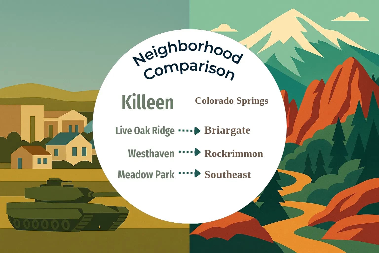 Killeen vs Colorado Springs Neighborhood Comparison