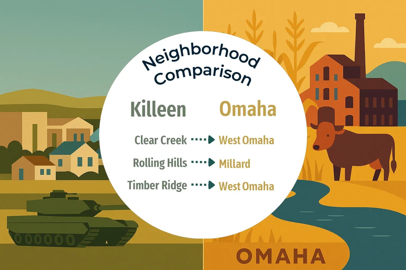 Killeen vs Omaha Neighborhood Comparison