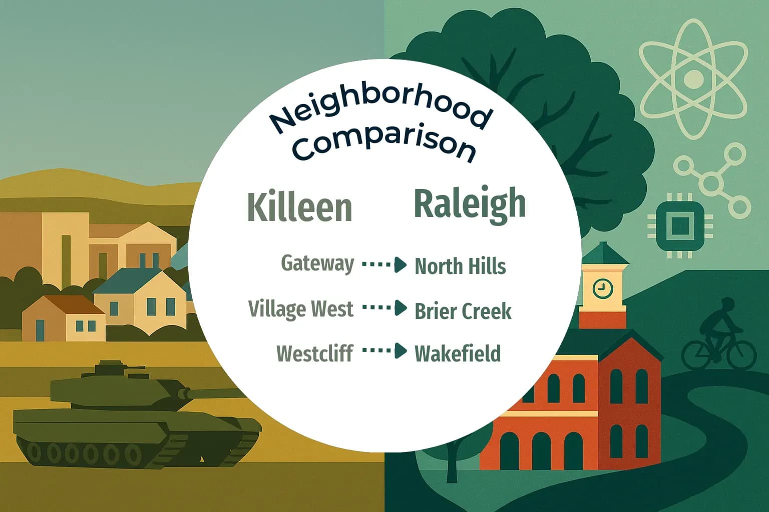 Killeen vs Raleigh Neighborhood Comparison