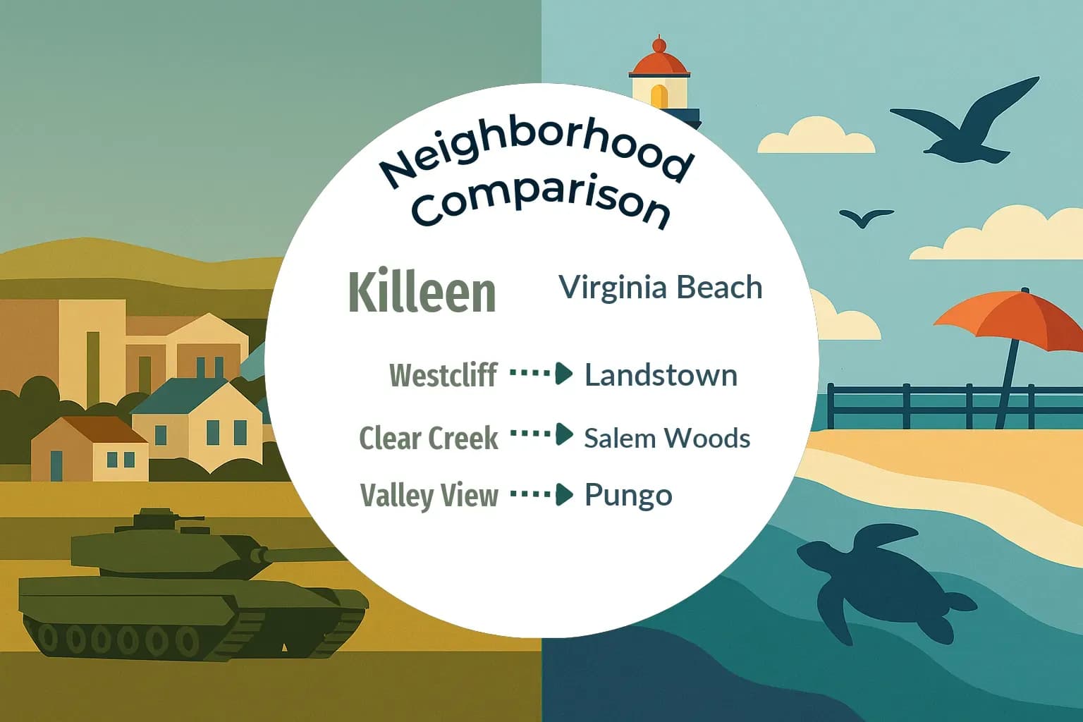 Killeen vs Virginia Beach Neighborhood Comparison