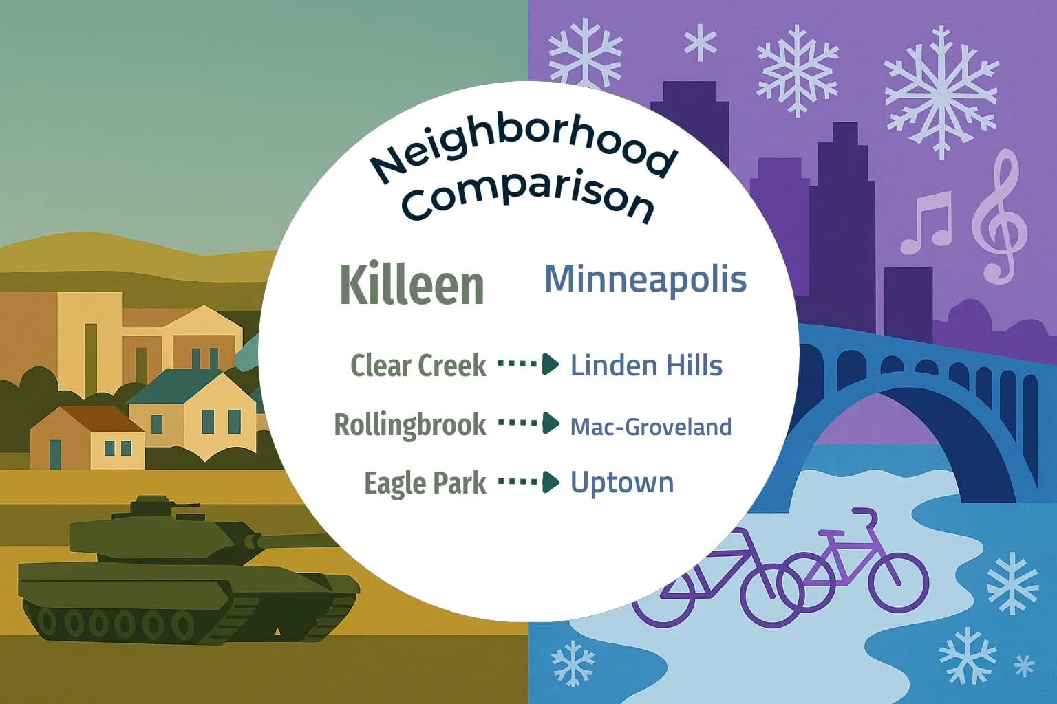 Killeen vs Minneapolis Neighborhood Comparison