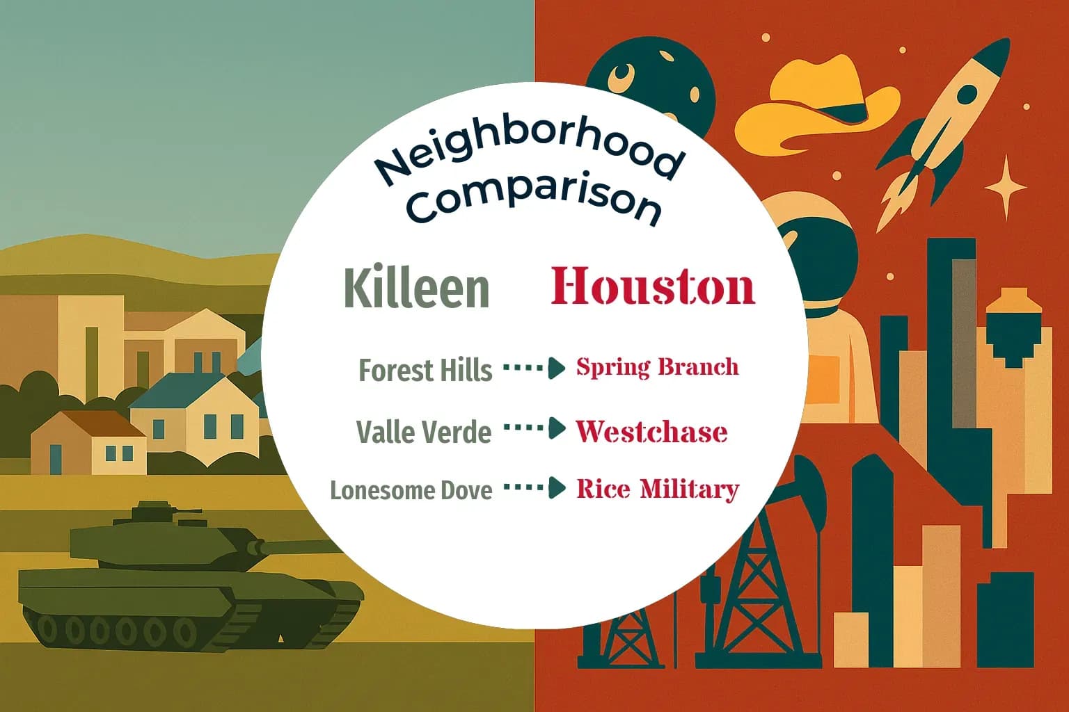Killeen vs Houston Neighborhood Comparison