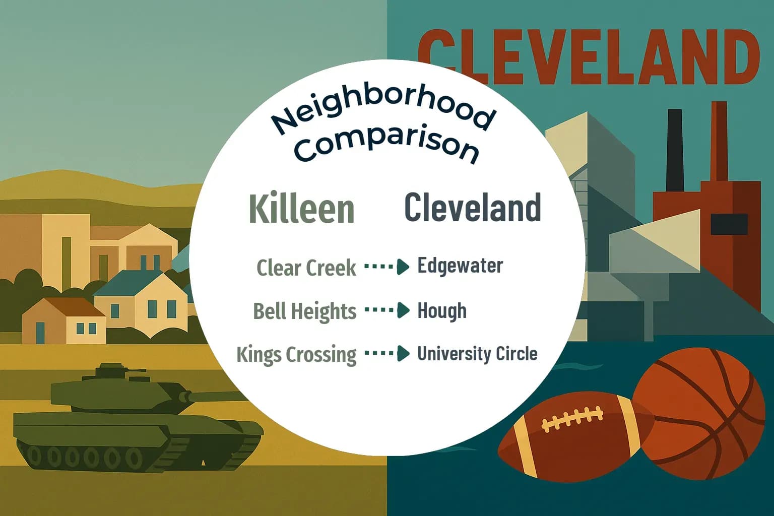 Killeen vs Cleveland Neighborhood Comparison