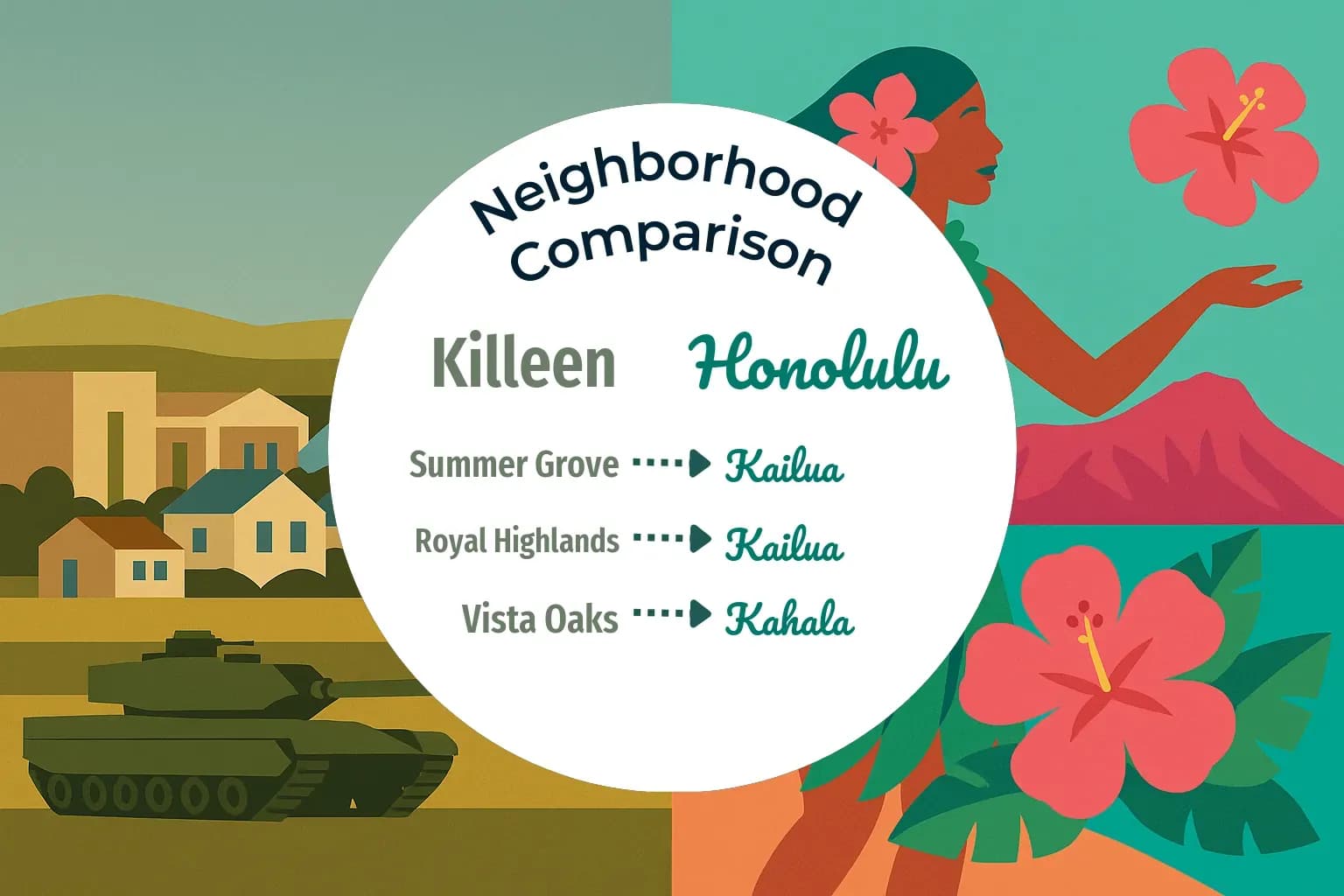 Killeen vs Honolulu Neighborhood Comparison