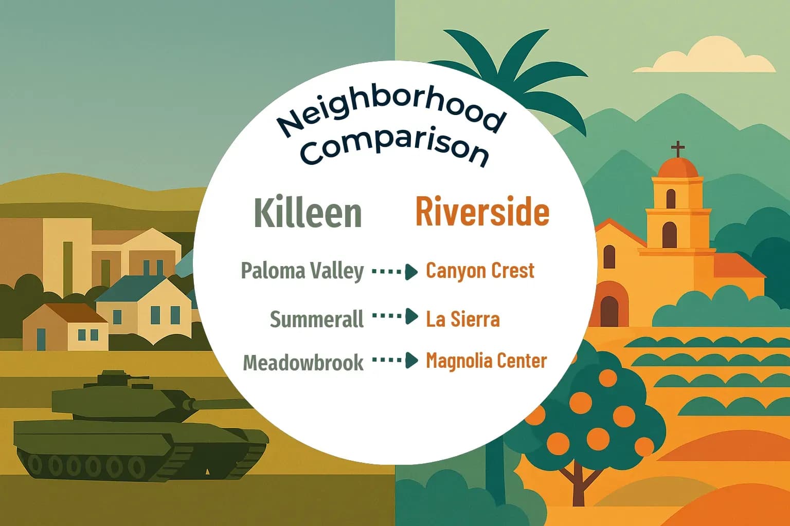 Killeen vs Riverside Neighborhood Comparison